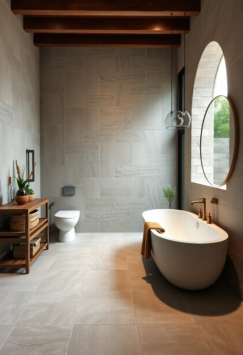 Textured ⁤Sandstone ‌Tiles ⁤Evoking Outdoor ⁣Serenity