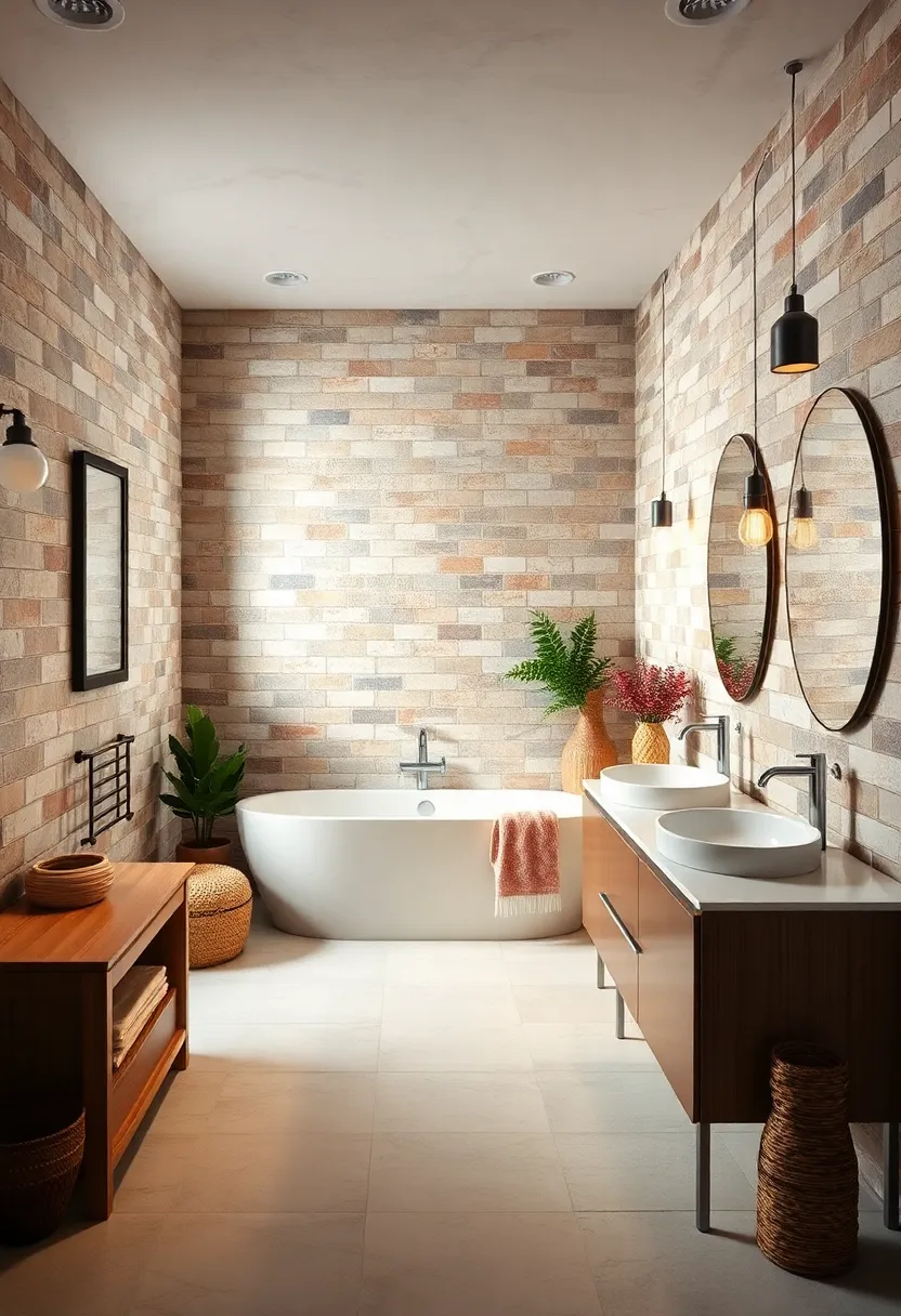 Warm Brick-Style Wall‌ Tiles Bringing Cozy Texture