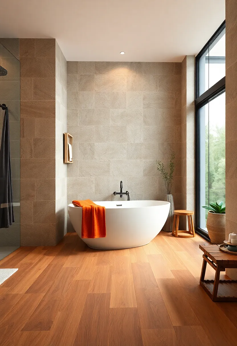 Warm Walnut-Inspired ⁢Wood Tile Floors​ for Timeless Beauty