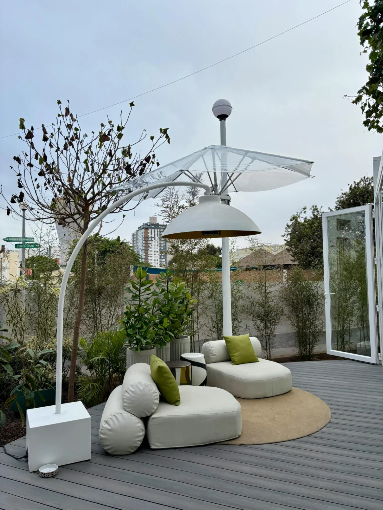 Sleek and Serene Lounging Outdoor Space