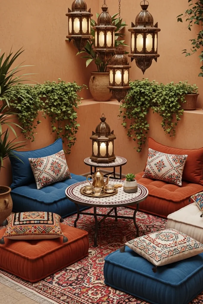Moroccan-Inspired Patio Corner