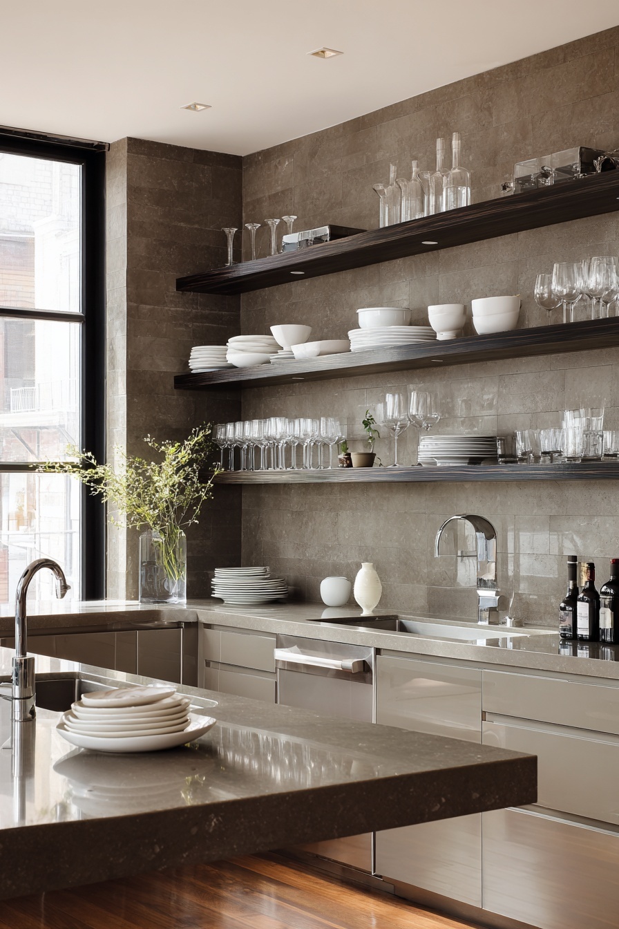 Integrate Sleek Open Shelving