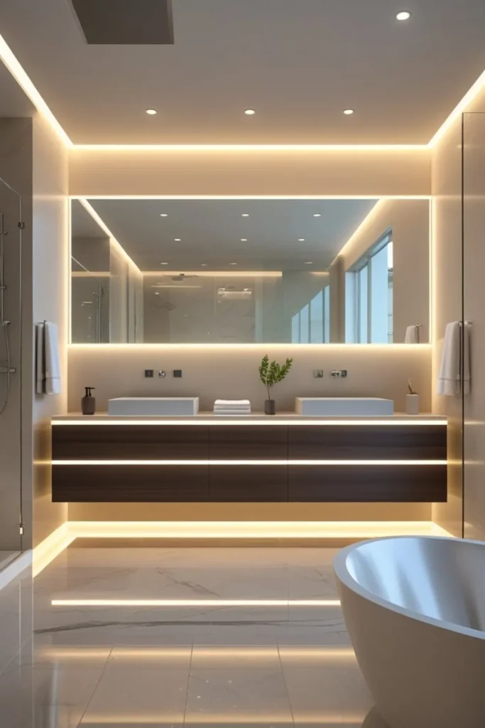 Floating Vanities with Underlight Floating Vanities with Underlight