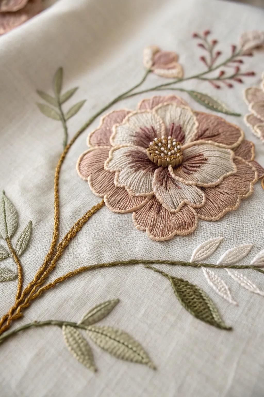 Transform your embroidery with rich textures and dimensional stitches that turn fabric into art.