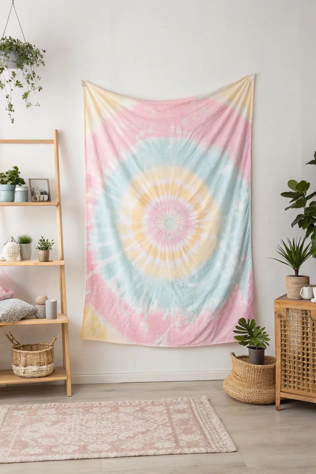 Illuminate your living space with stunning tie dye wall art.