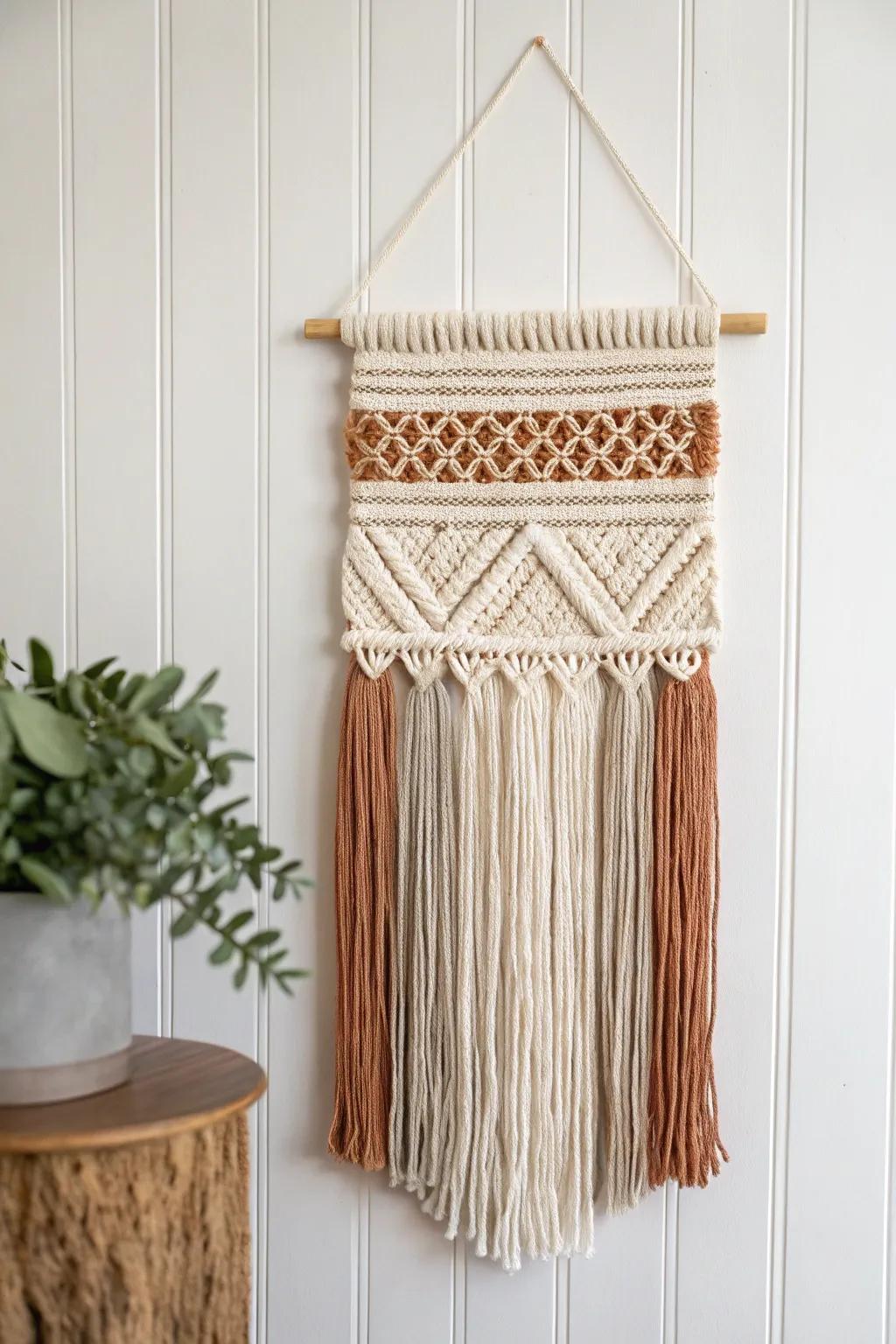 Enhance your interiors with a rich mix of yarn textures and shades.