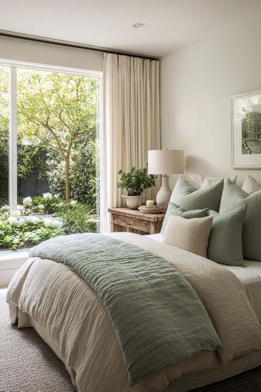 Use Soft Green Bedding for Calmness