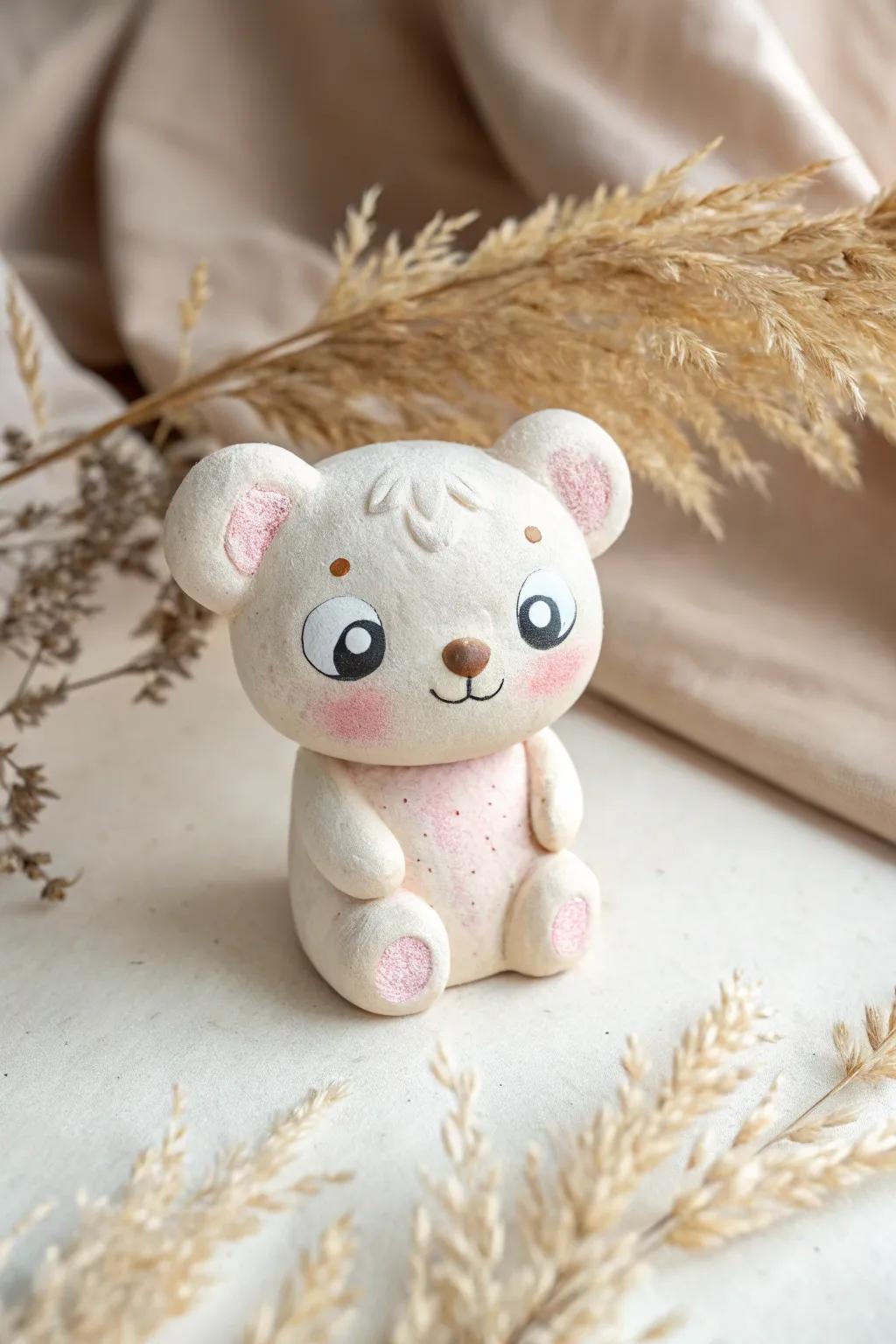 Your new lovable clay teddy bear, brimming with character and charm. 🐻✨