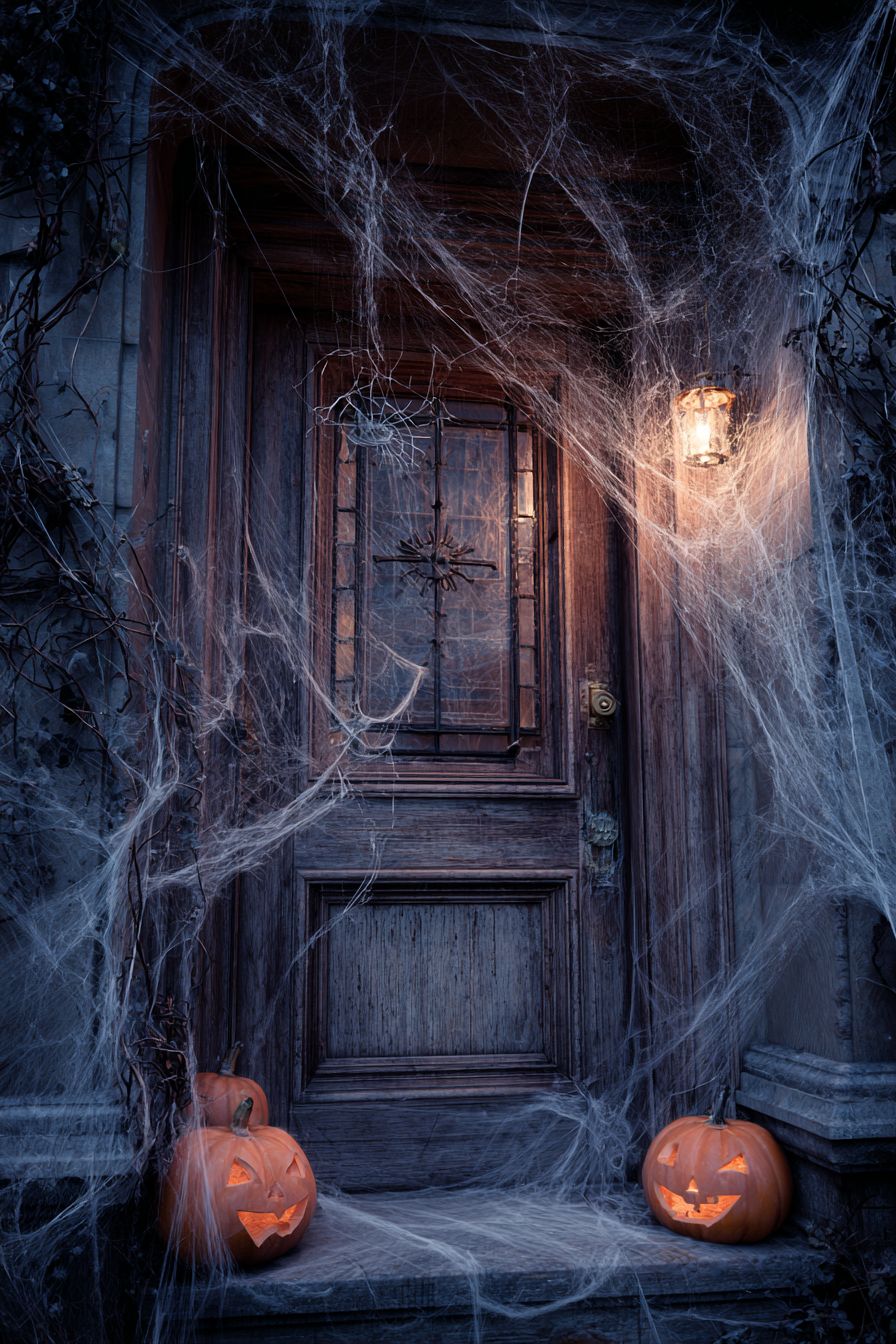 Transform Your Door with Spider Webs