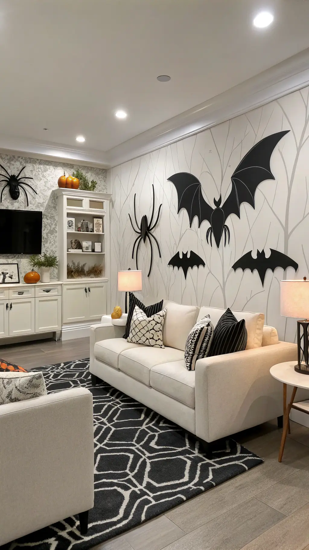Safe Halloween Living Room Setup