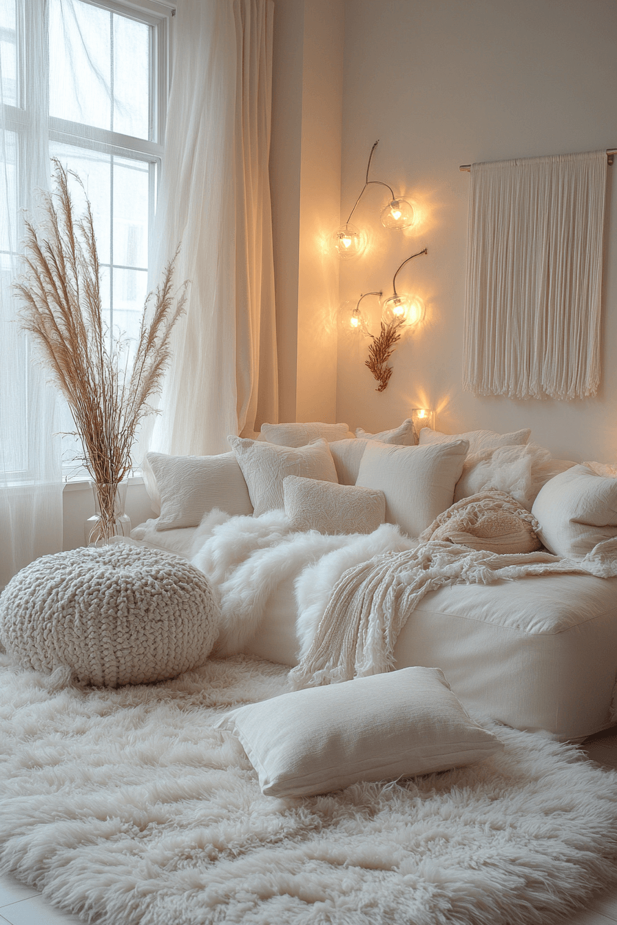 Cream and white cozy apartment