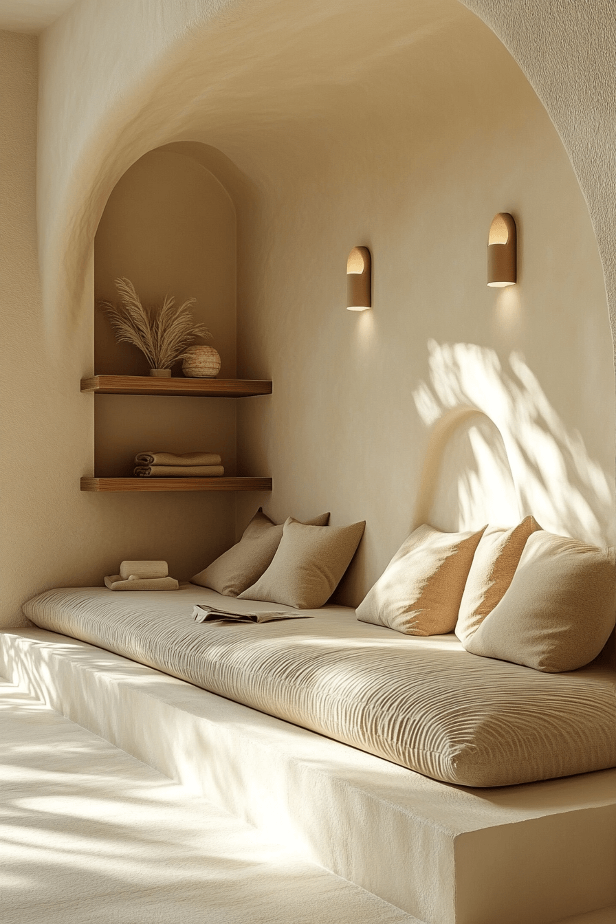 Minimal beige cozy nook