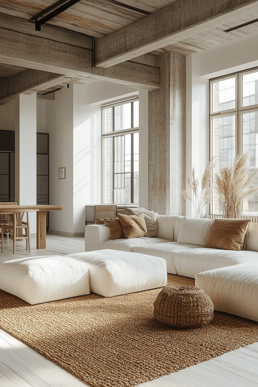 Tan and white open space