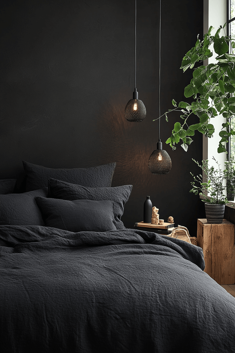 Harmony of Noir Boho Bedroom