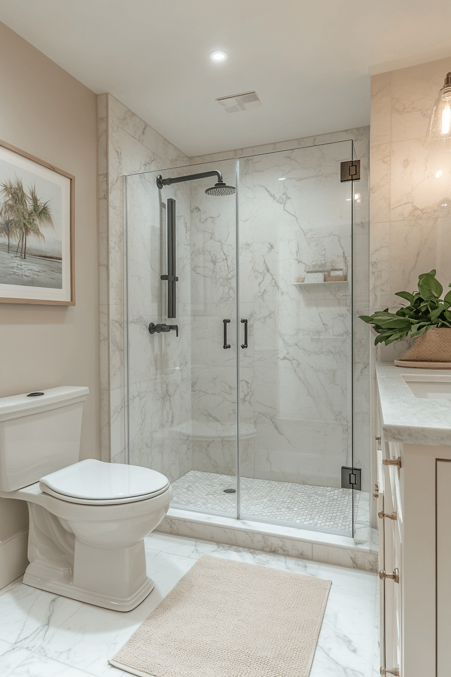 Minimalist bathroom with clean lines