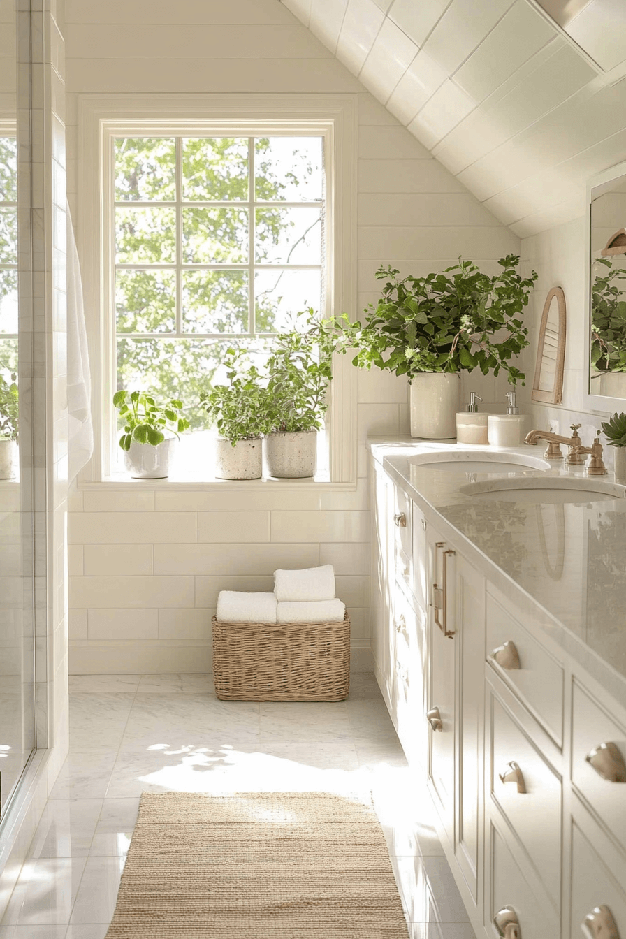 Bright and airy bathroom