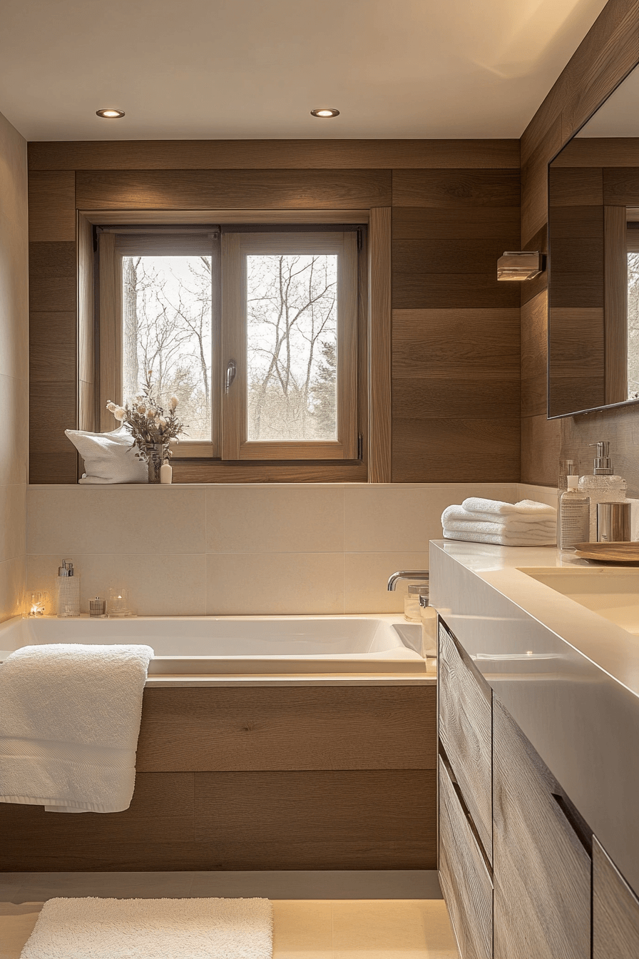 Bathroom with open shower design