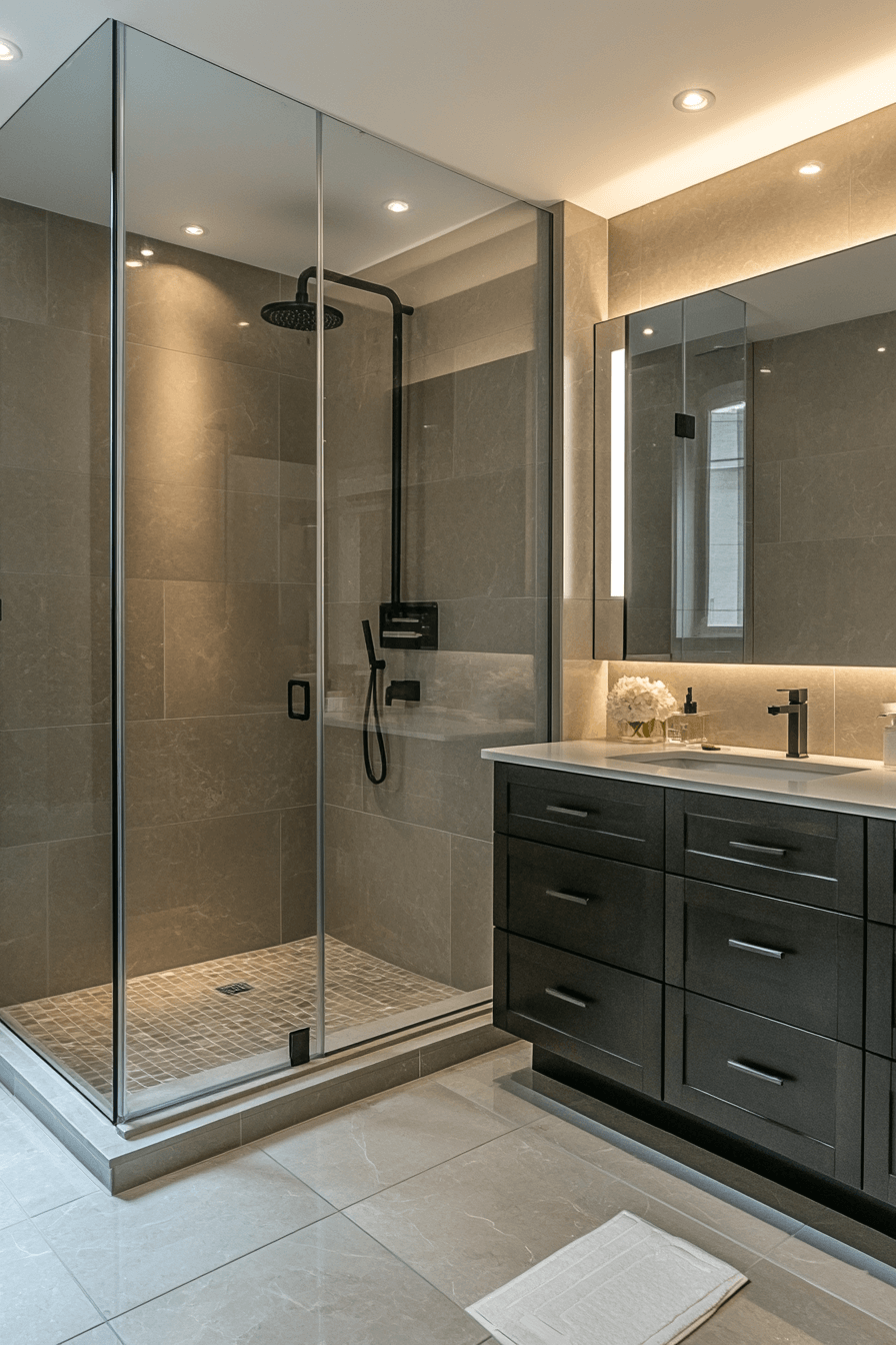 Compact ensuite bathroom design
