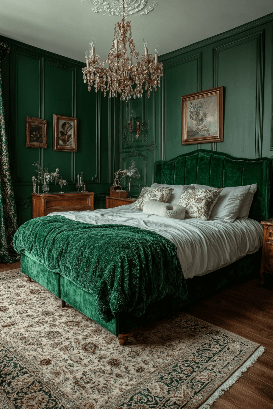 Velvet bedroom decor