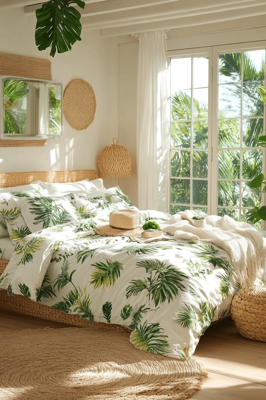 Tropical bedroom decor