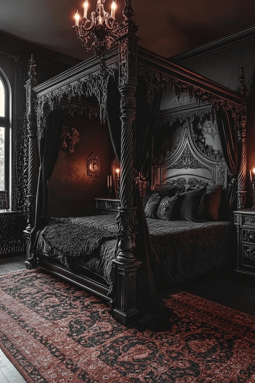 Gothic bedroom decor