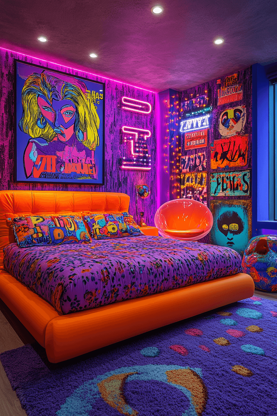Pop art bedroom decor