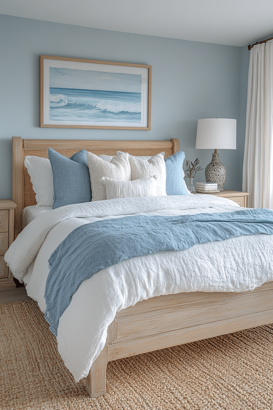 Coastal bedroom decor