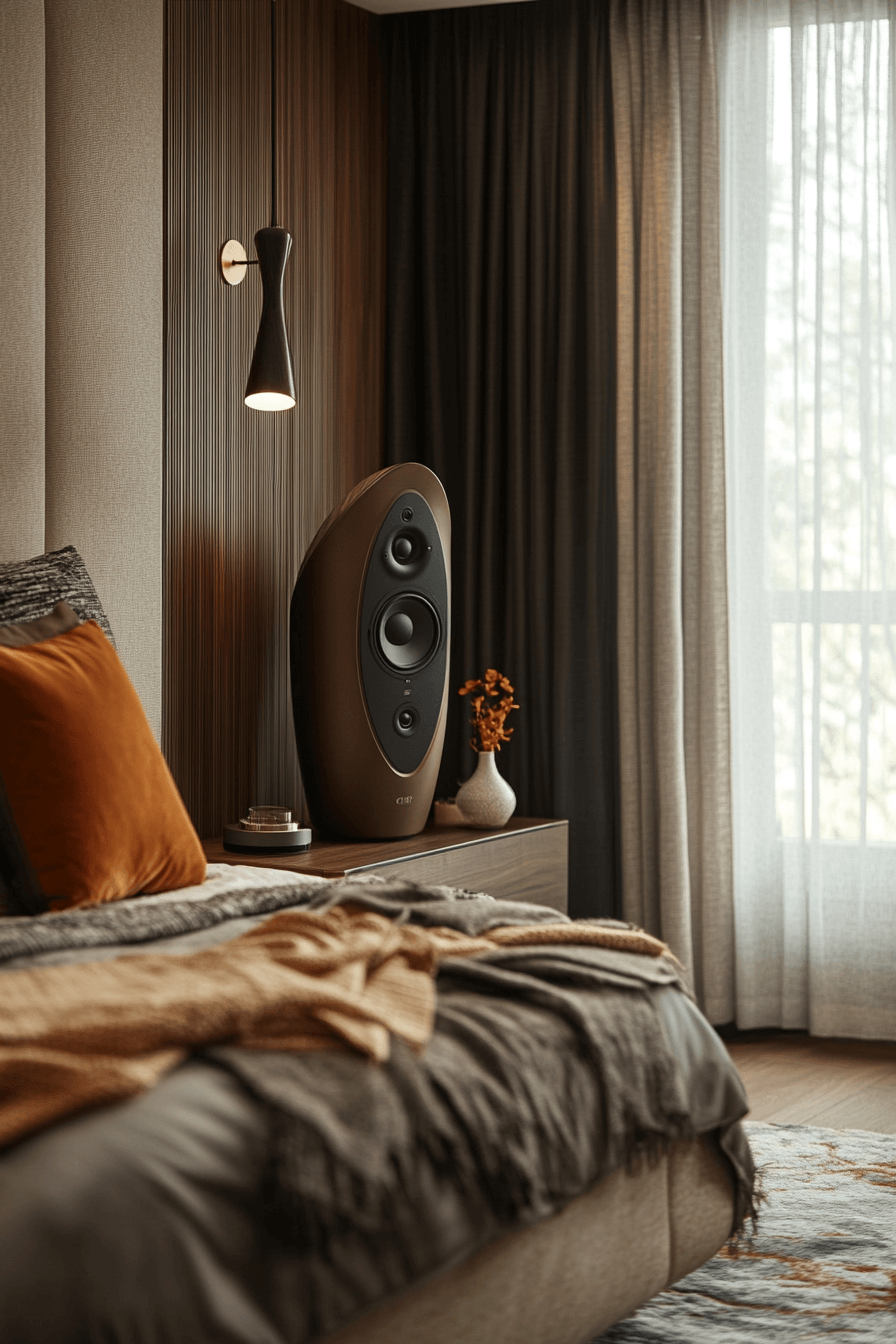 Built-in bedroom speakers