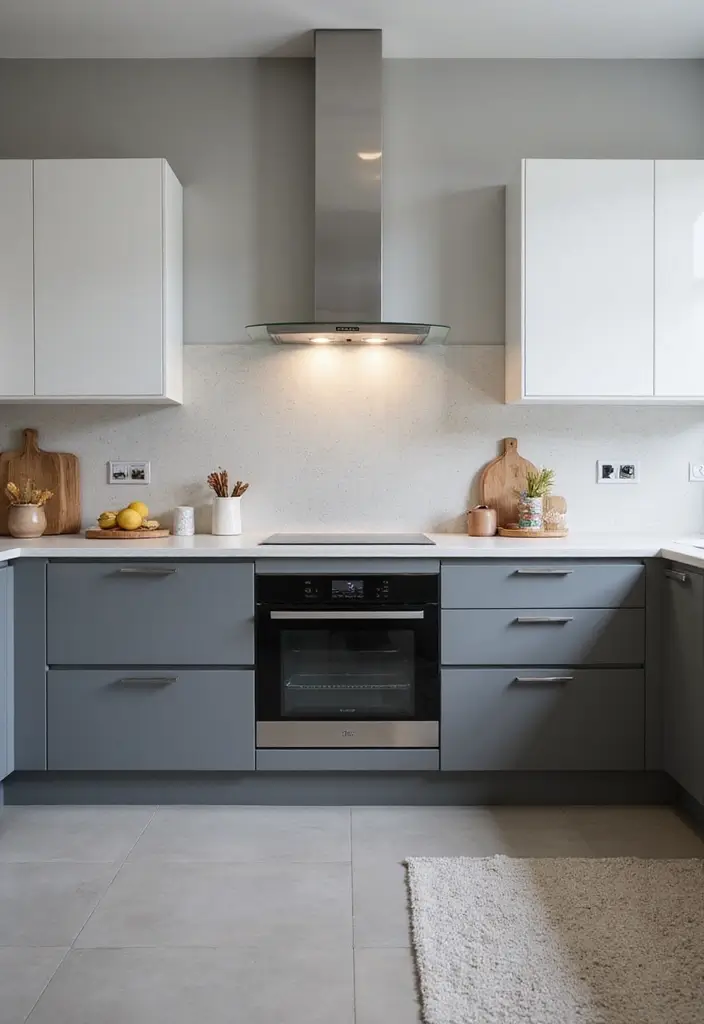 Smart Appliances in Grey and White Kitchen