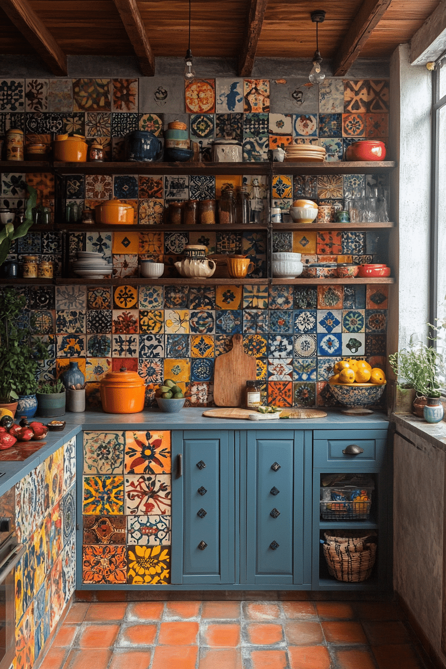 Boho Kitchen Tile Backsplash
