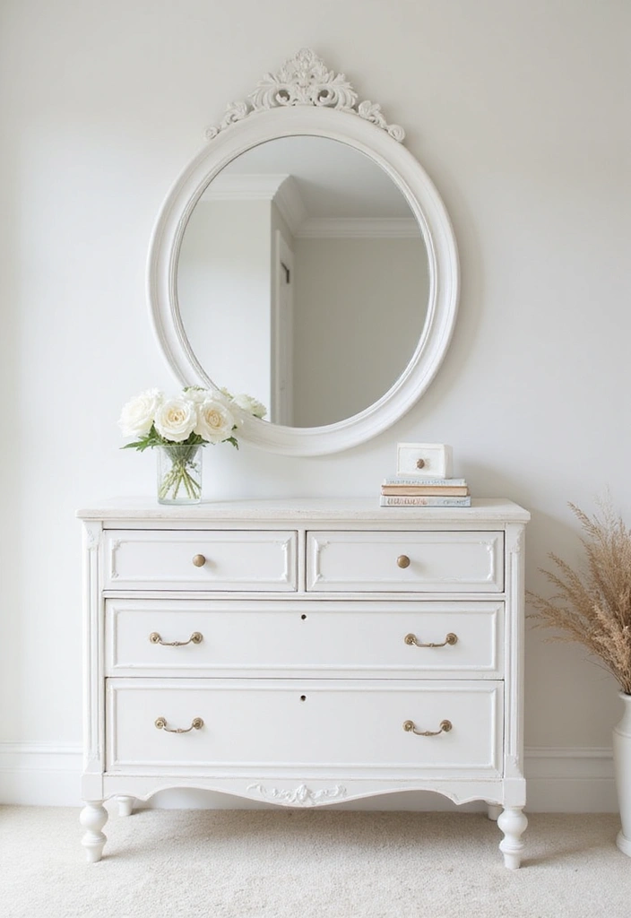 White Wall Mirror (Arched or Round)