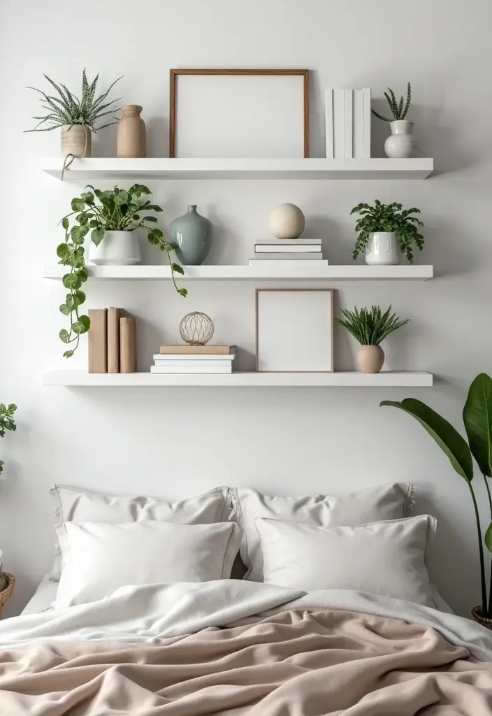 White Floating Shelves