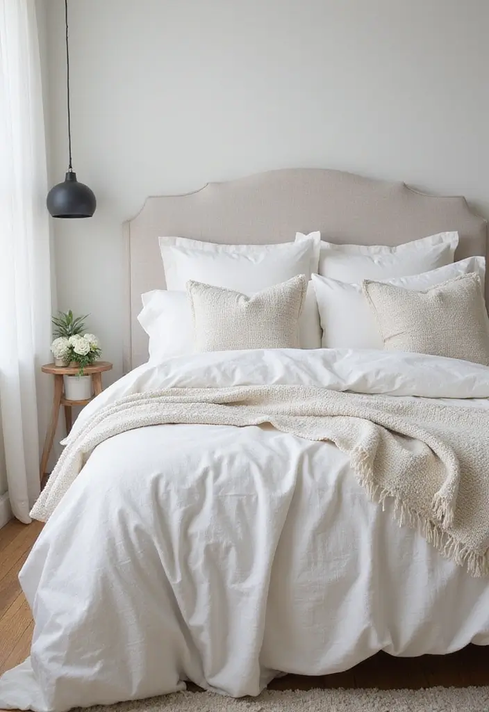 White Linen Bedding Set