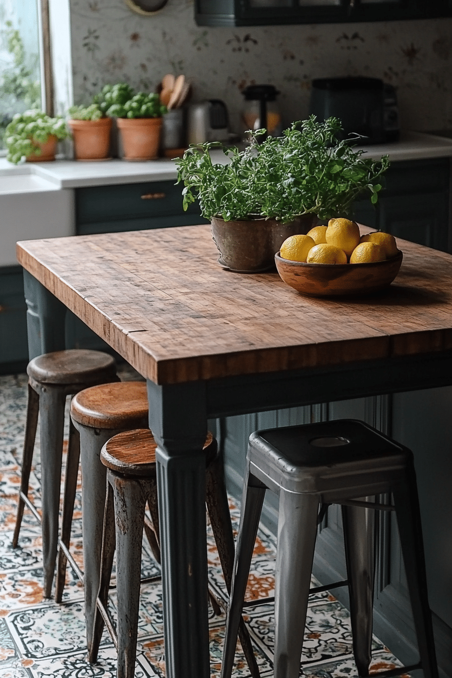 Boho Kitchen Island