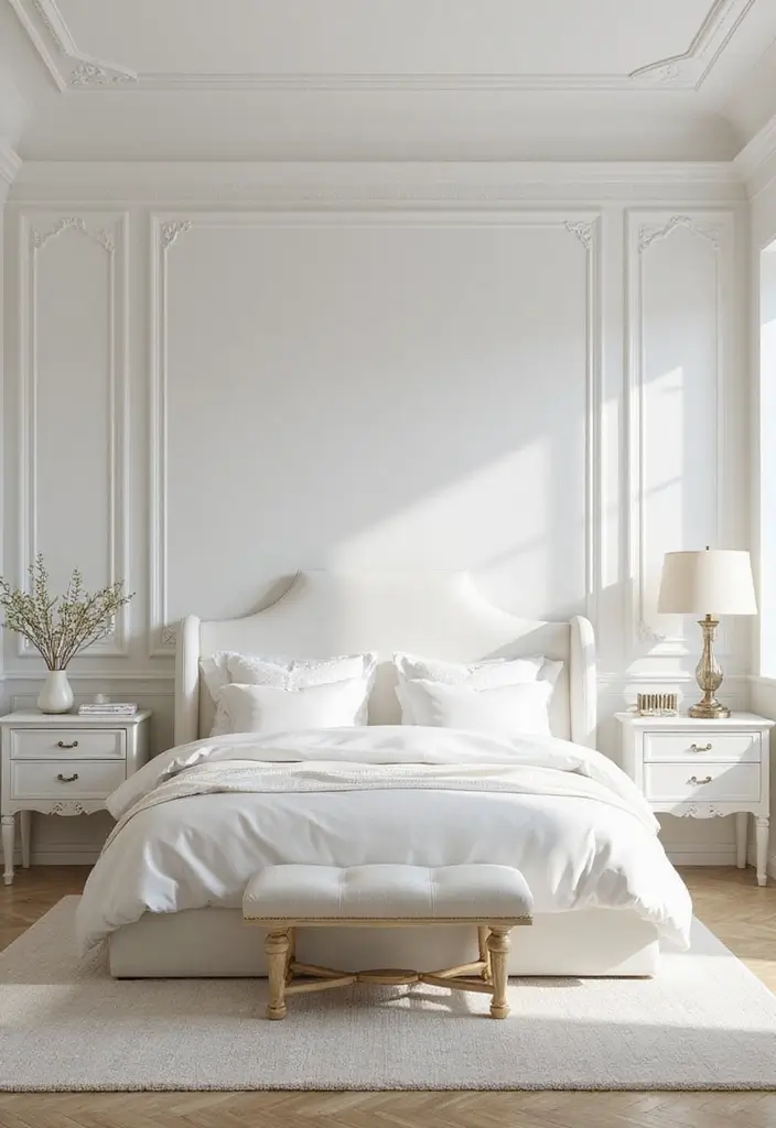 Serene White Bedroom Sanctuary
