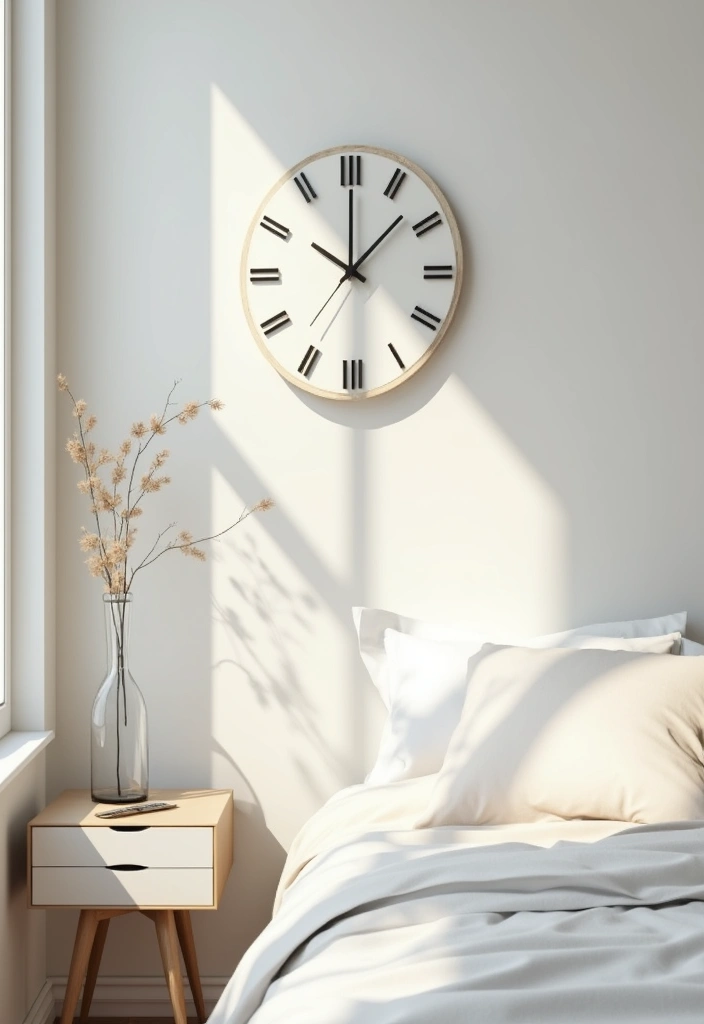 Minimalist White Wall Clock
