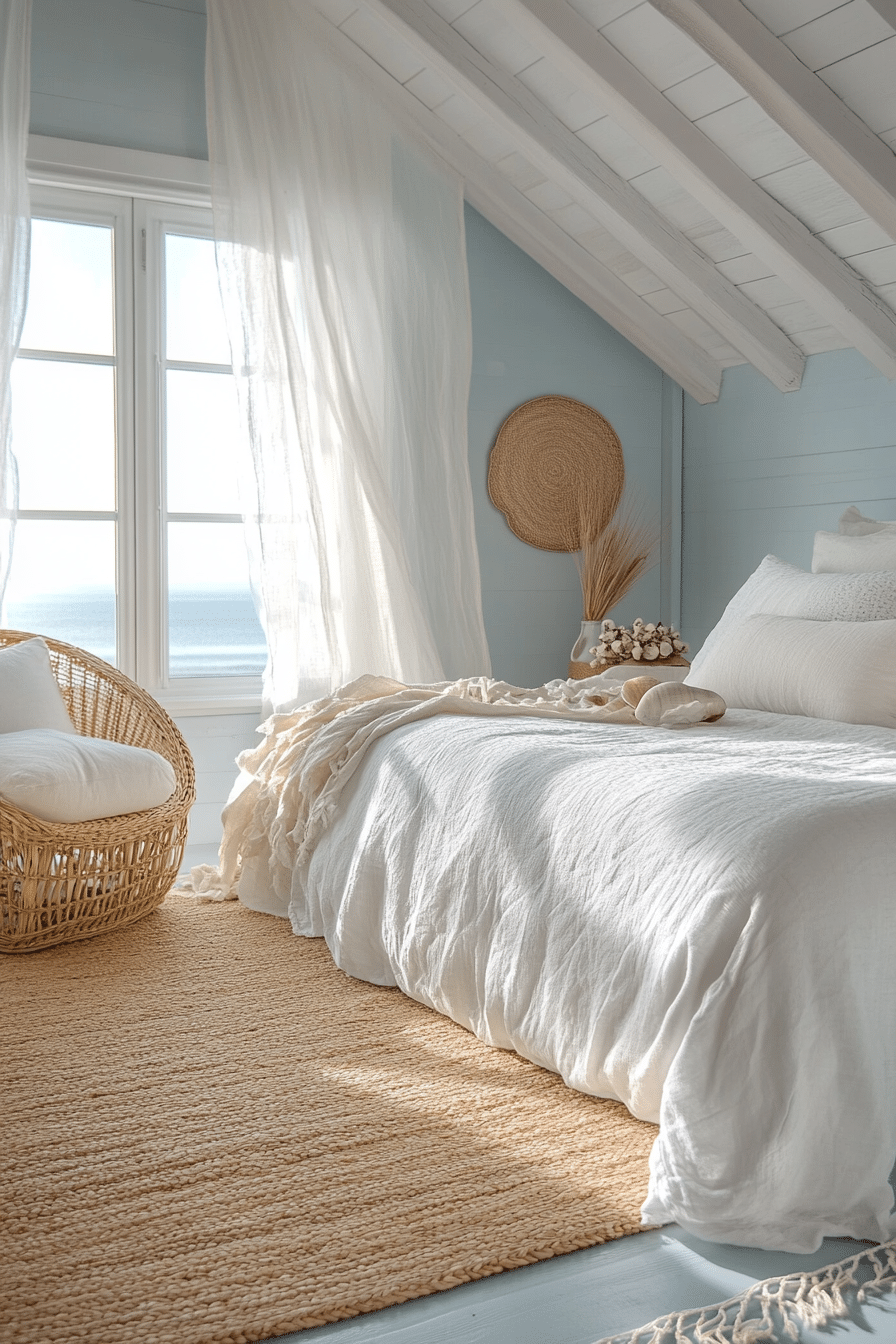 Coastal themed guest room