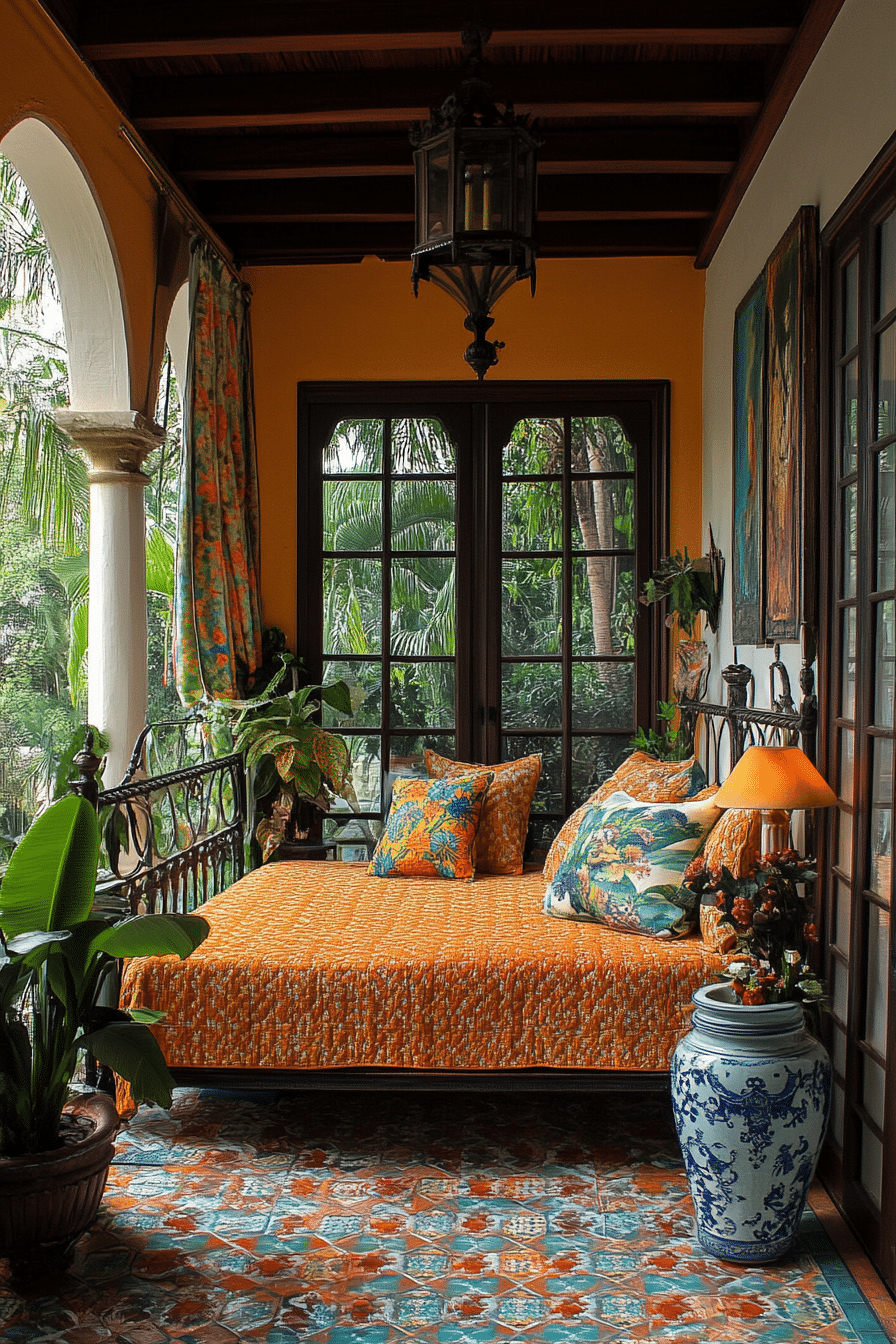 Mediterranean inspired guest room