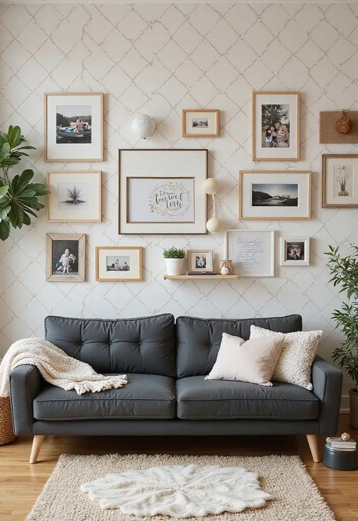 Personal Touches with Charcoal Grey Sofa