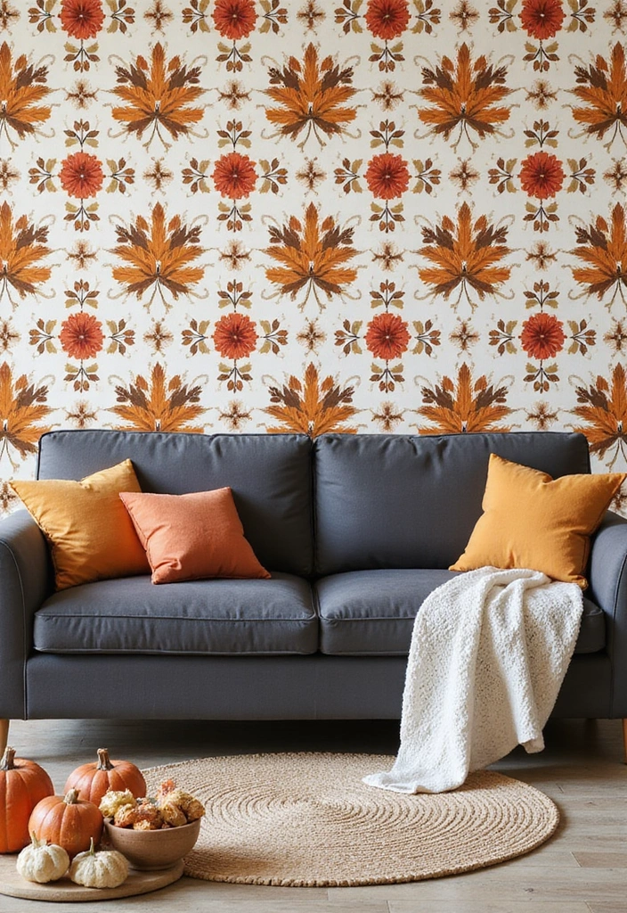 29 Ideas We Love: Sophisticated Living Rooms Featuring A Charcoal Grey Sofa - 19. Seasonal Accent Updates