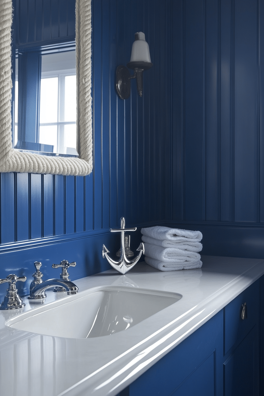 Nautical Navy Bathroom