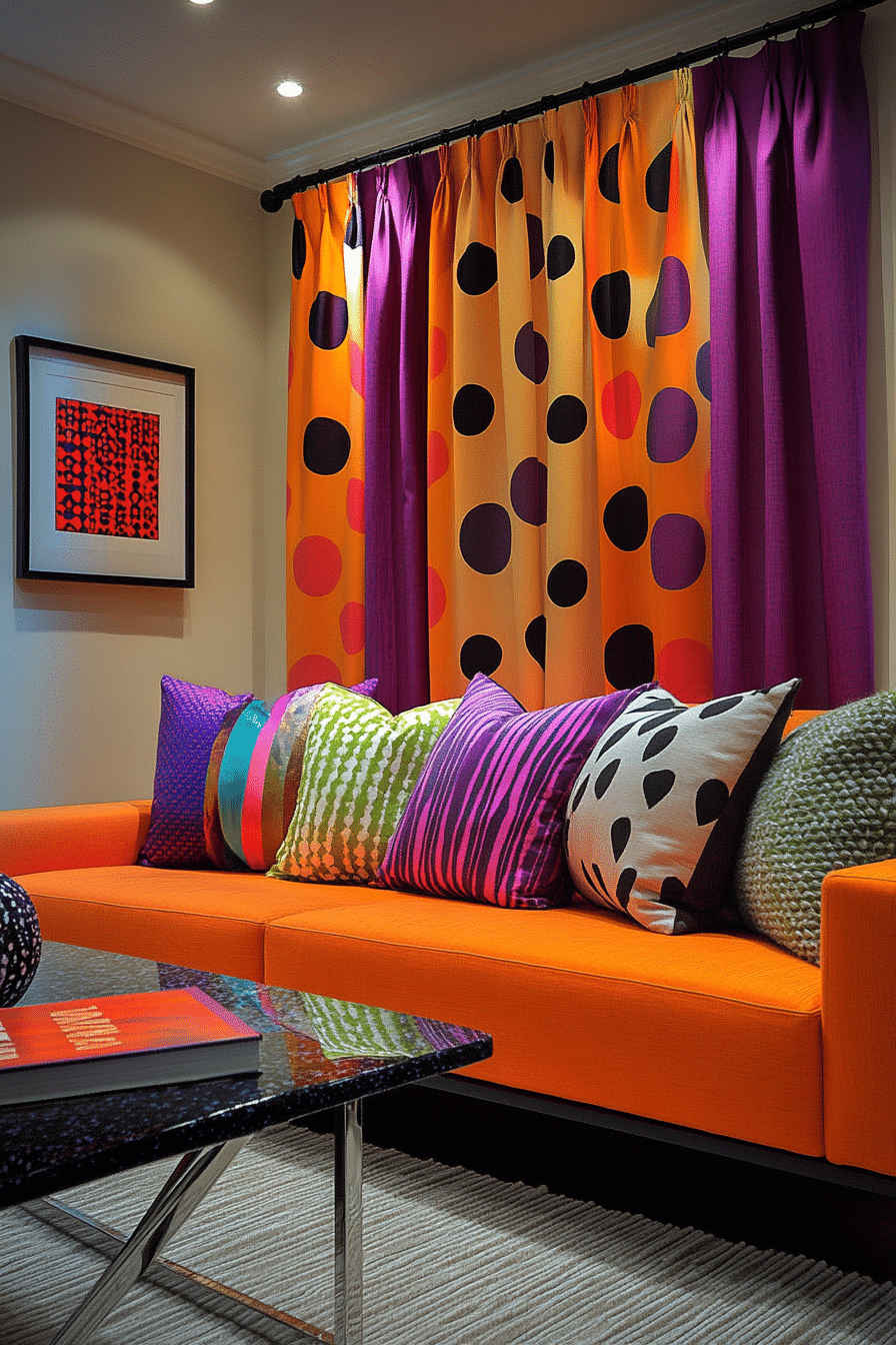 Geometric patterned curtains