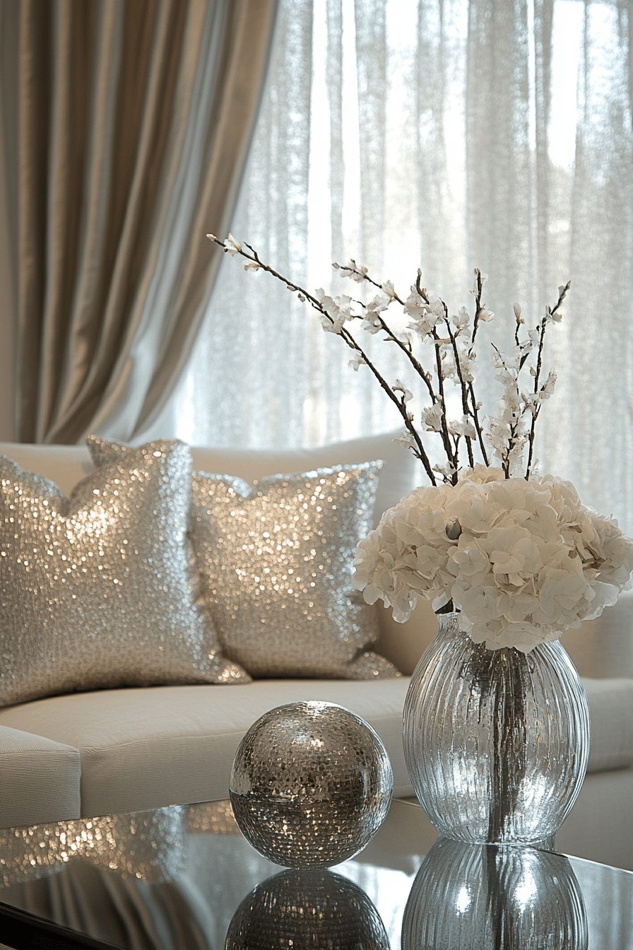 Metallic finish curtains