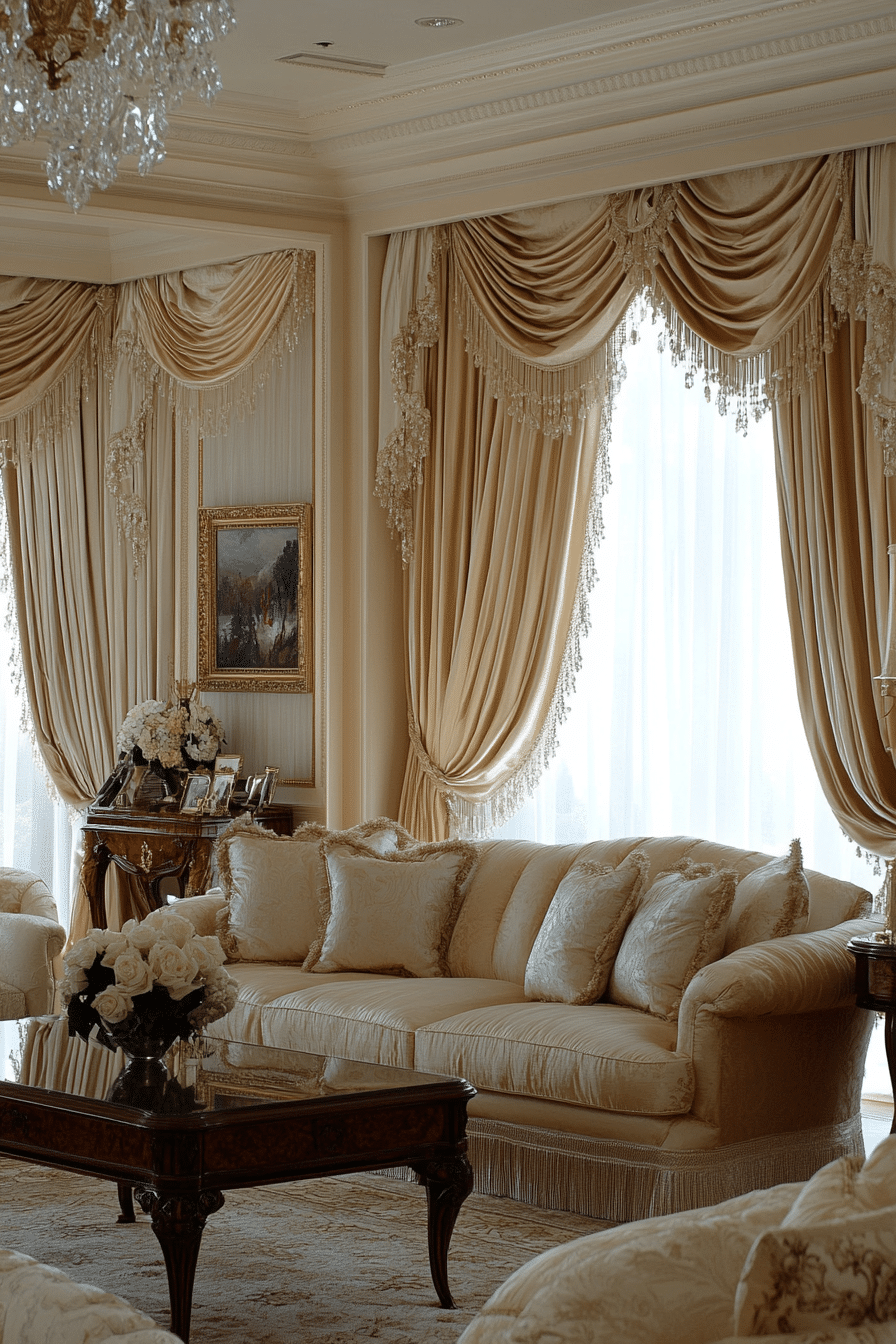 Silk-like curtains
