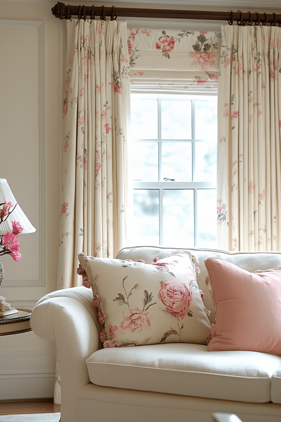 Pastel colored curtains