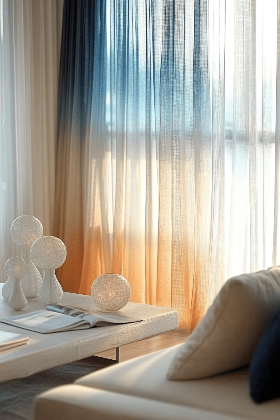 Ombre style curtains