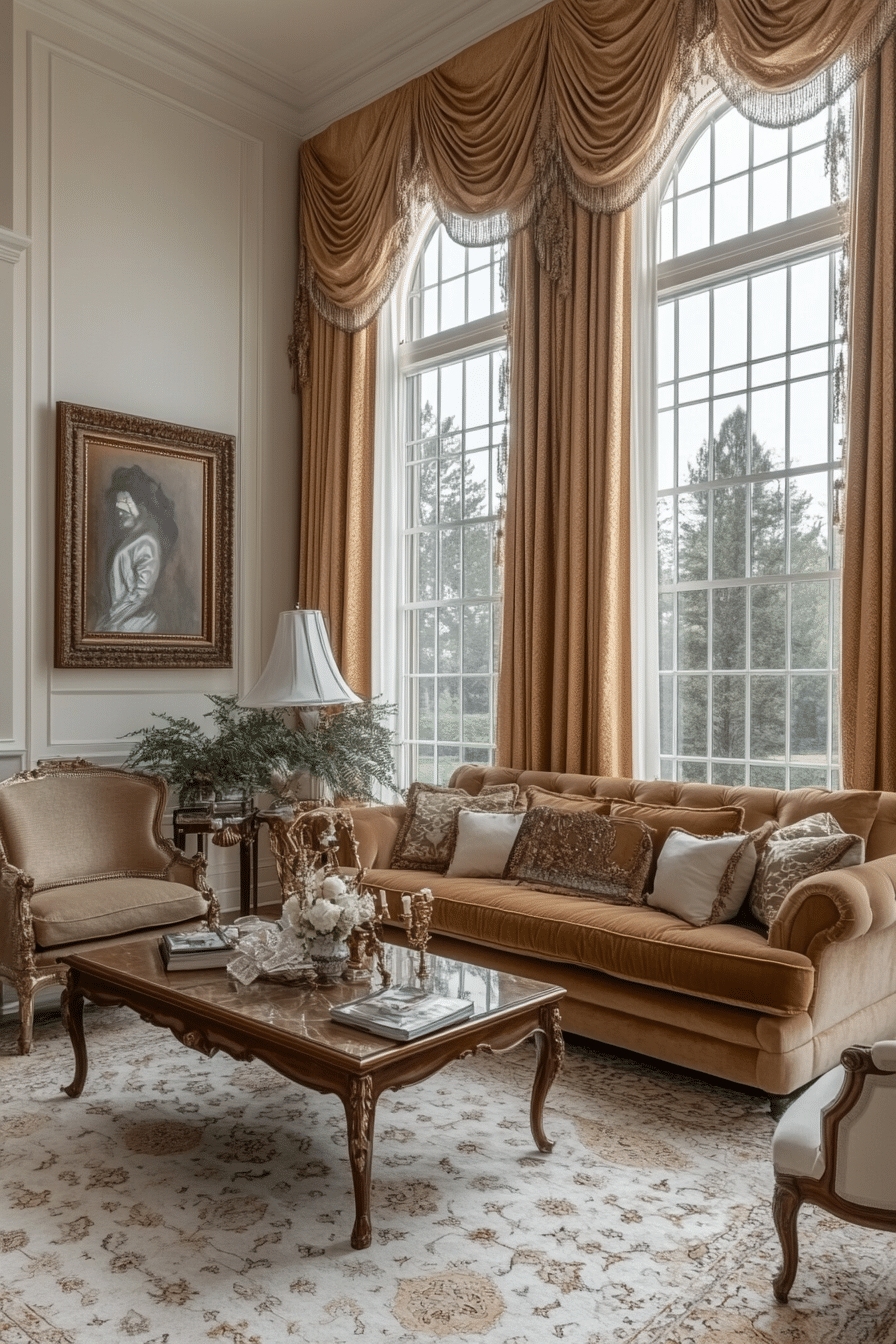 Floor-to-ceiling curtains