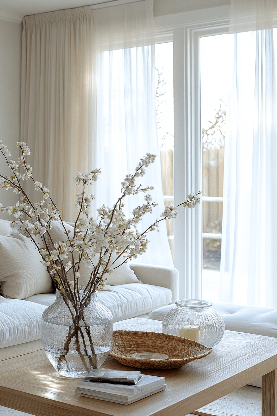 Light-filled living room curtains
