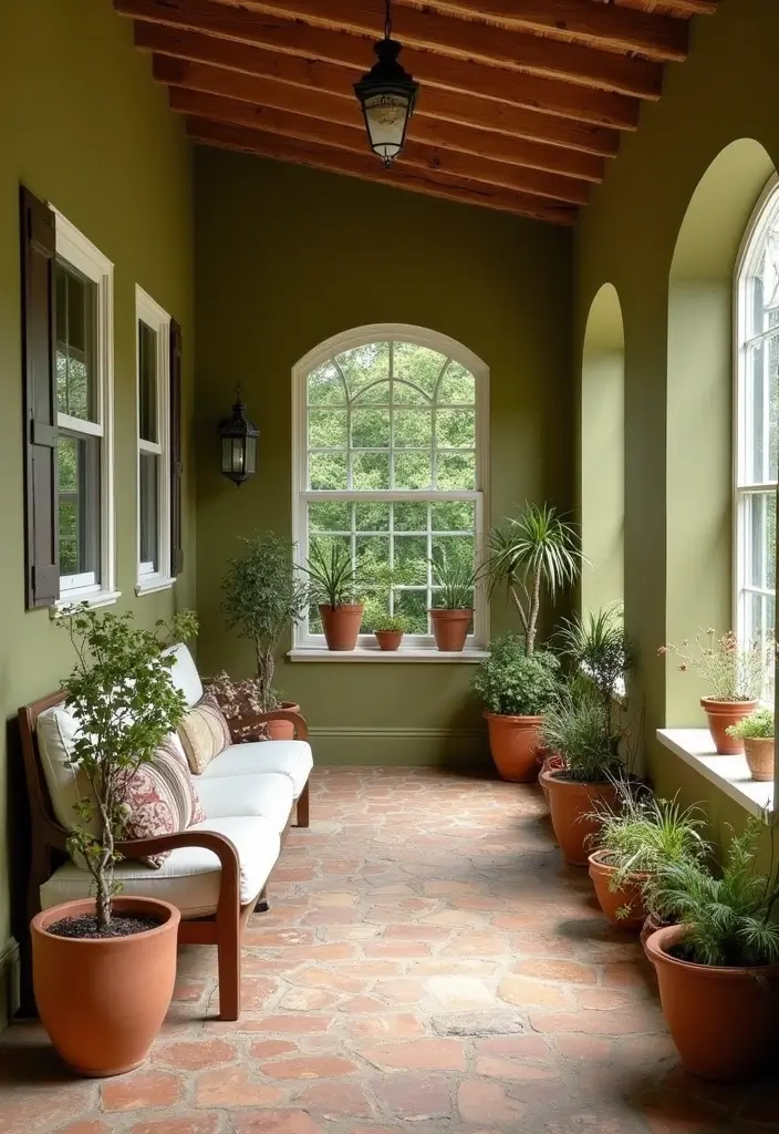 Terracotta and Olive Green Color Pairing