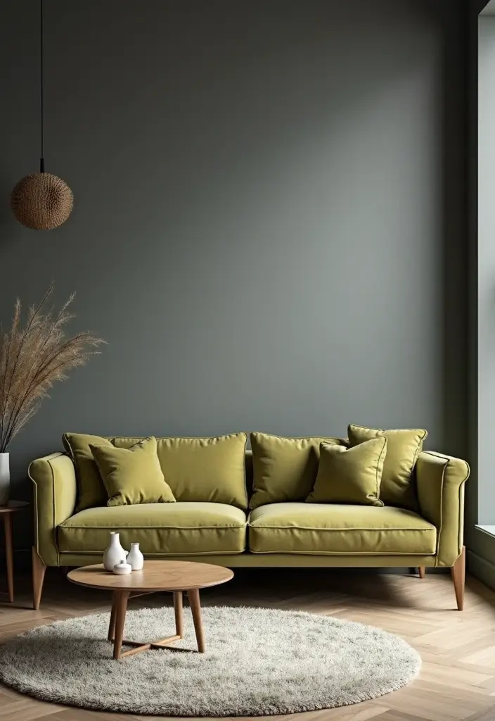 Gray and Olive Green Color Pairing